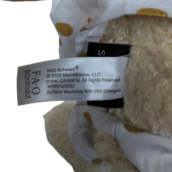 FAO Schwarz Bedtime Teddy Bear Pajama Robe Sleep Mask Stuffed Animal 2020 13.5" - Picture 7 of 7